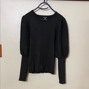 Cable and Gauge Black Sweater
